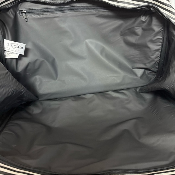 Oscar de la Renta Black and White Striped Tote - Picture 8 of 11